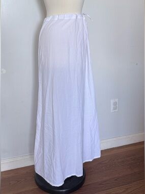 White Cotton Maxi Skirt - Lightweight Style/ Saree underskirt